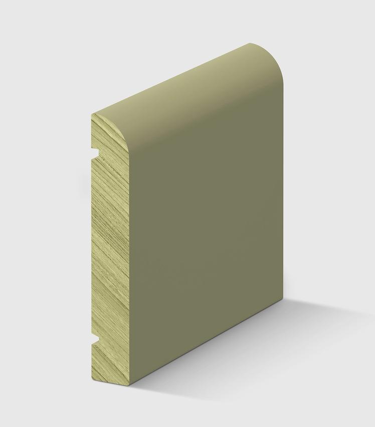 a flat timber fascia board with a small recessed s along one in H3 Primed FJ Pine 190 x 30mm 2.7m