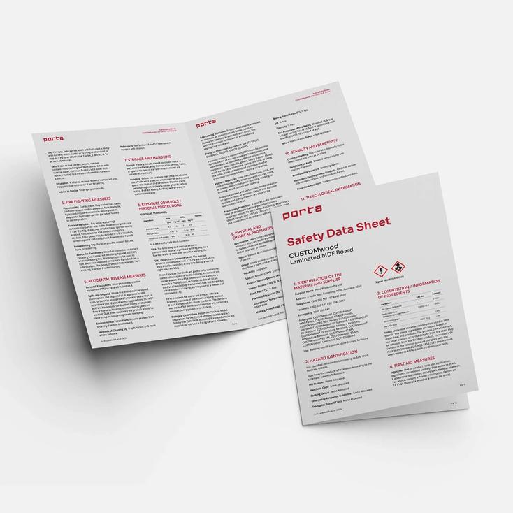 A picture of Custom wood safety data sheet