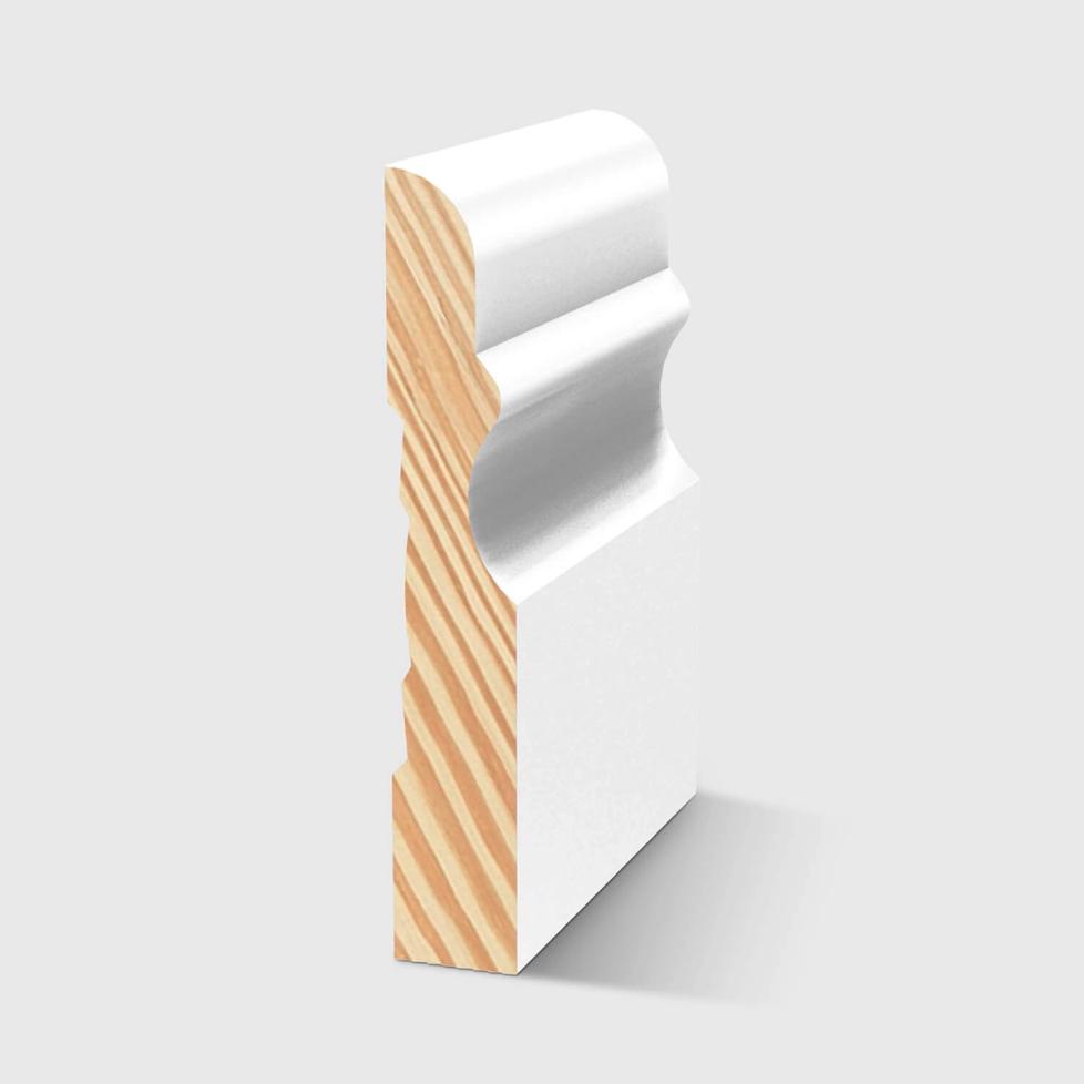 A colonial style timber moulding in Primed FJ Pine 66 x 11mm